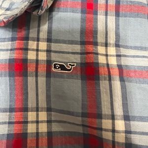 Preowned like new Vineyard Vines Plaid Kids Large Button Down Shirt